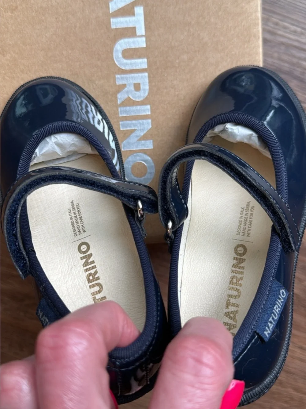 Naturino Navy Patent Mary Jane Girls' Dress Shoes